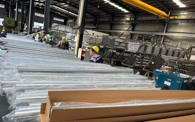 OEM aluminum telescopic poles with custom locking mechanisms and branding
