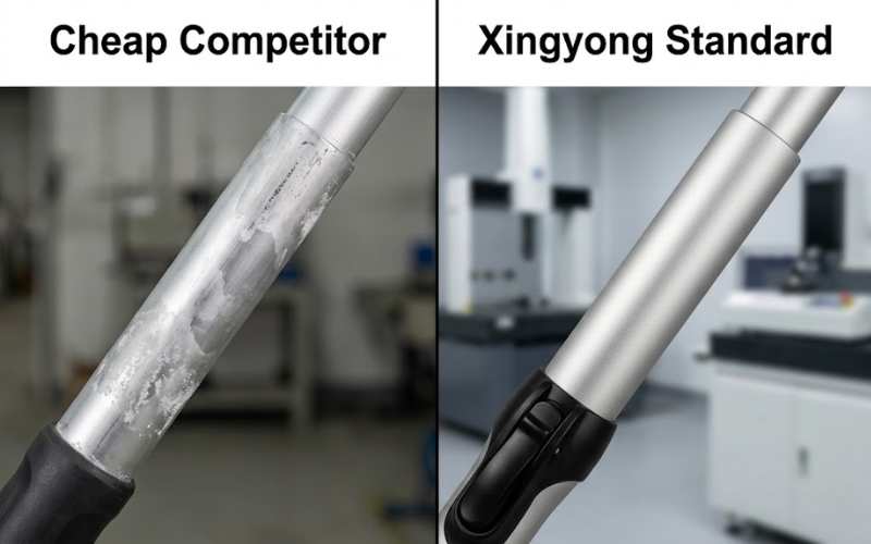 Anodizing quality comparison between Poolpole and competitor aluminum telescopic poles