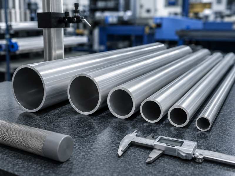 6063 and 6061 aluminum pool pole tubes with different diameters and wall thicknesses