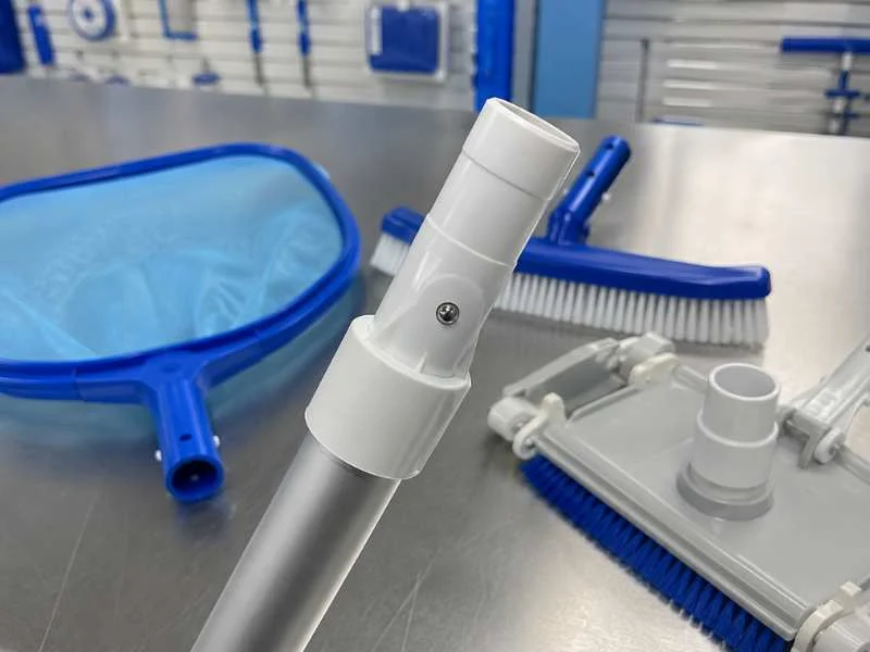 Pool Pole Attachment Compatibility with Skimmer Net Brush Leaf Rake and Vacuum Head Connection for OEM aluminum pole...