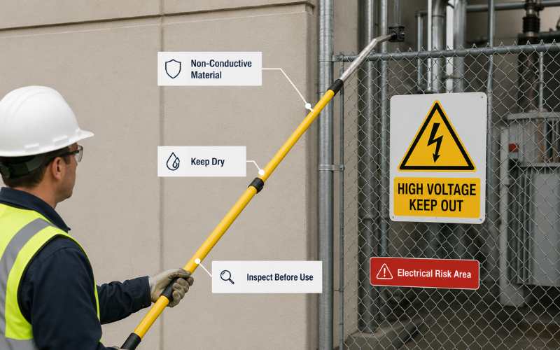 fiberglass extension pole electrical safety