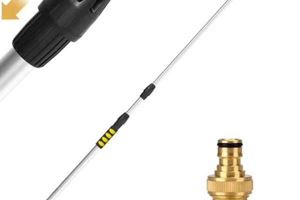 Garden hose extension pole components for OEM outdoor tool programs