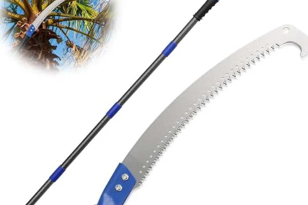 Telescoping pole saw components for tree trimming