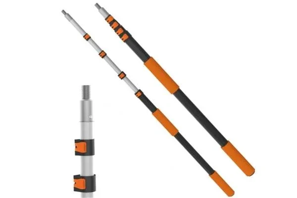 Compact aluminum extension pole components