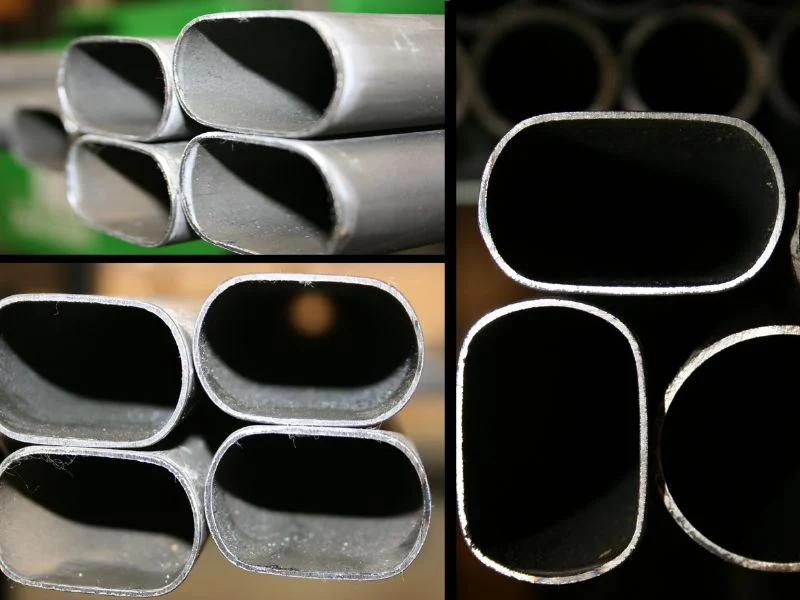 Oval aluminum tube extruded as per custom drawing – ready for fabrication and surface finishing.