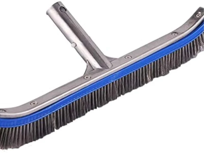 Stiff-bristle swimming pool algae brush head