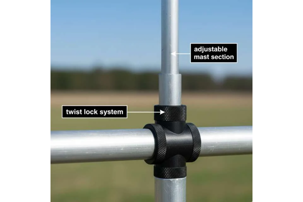Twist lock telescoping antenna pole
