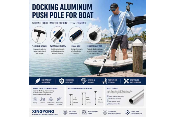 Boat docking push pole application