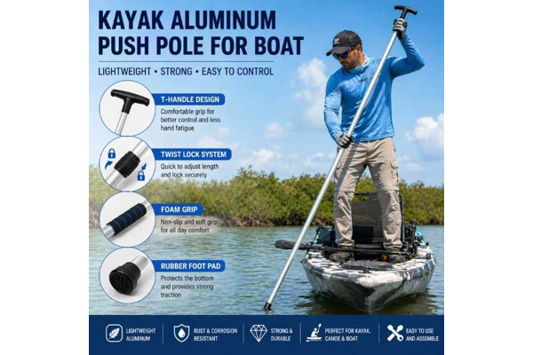 Kayak push pole application