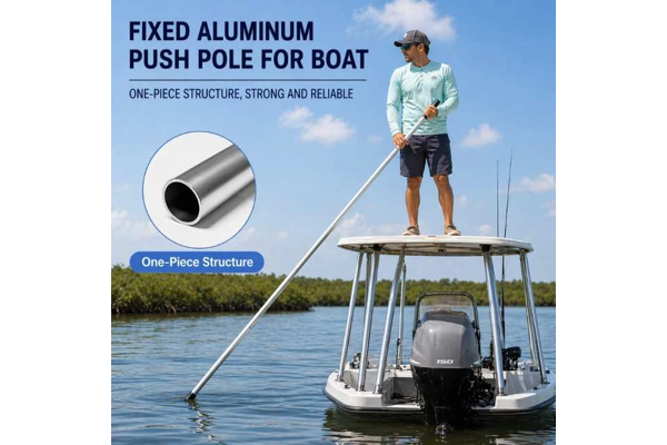 Fixed aluminum boat push pole