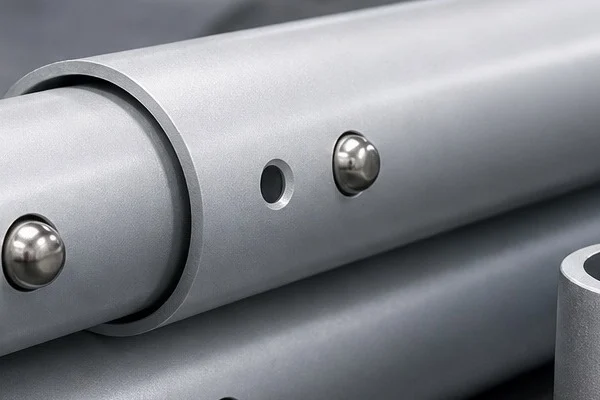 Locking telescoping pole components
