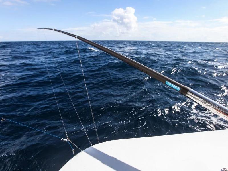 Outrigger holding spread through chop