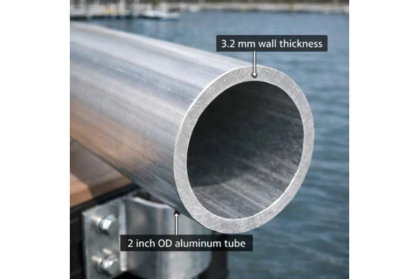 Fixed aluminum dock pole