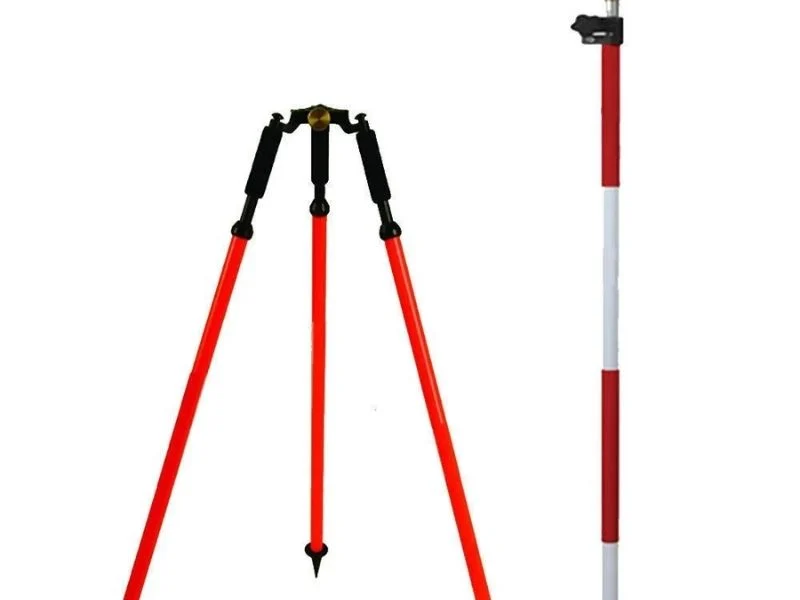 Prism pole with machined instrument thread