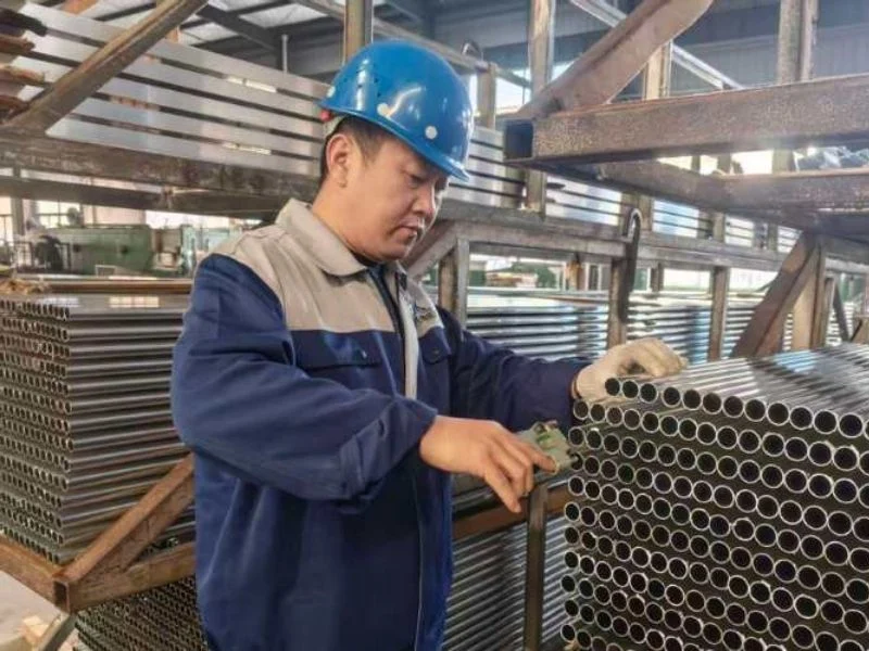 Roundness inspection on big bore aluminum pipe