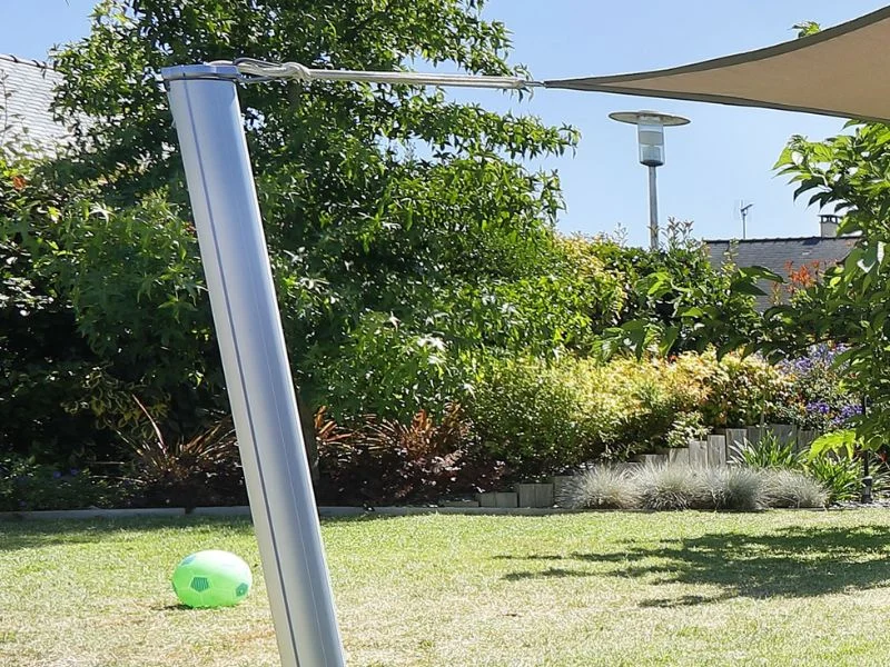 Extruded aluminum shade sail posts