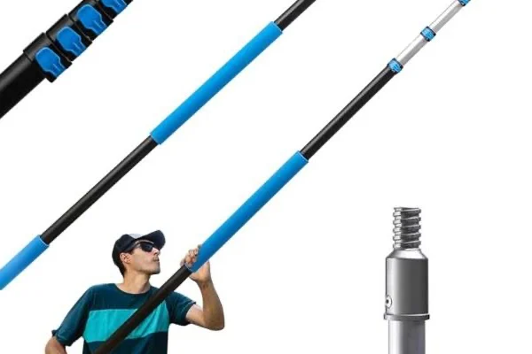Locking telescoping pole components