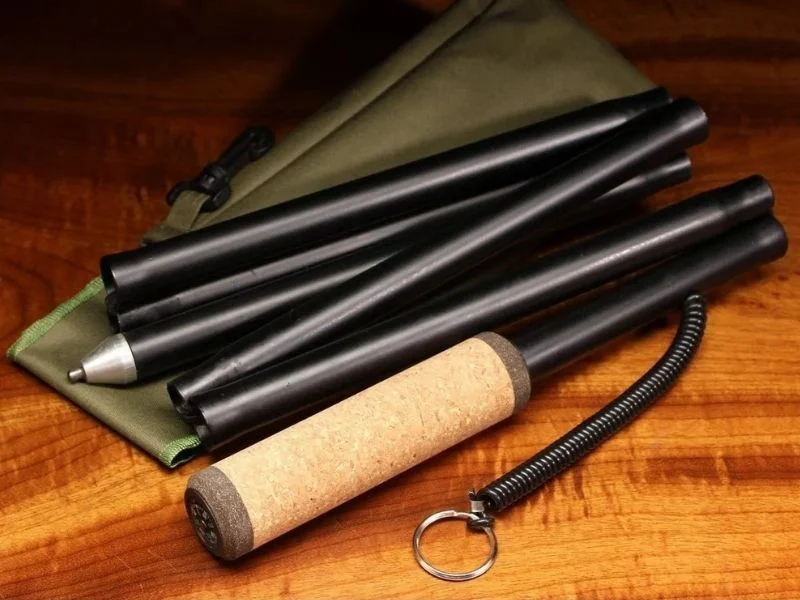 Shock-corded wading staff sections