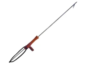 Three-piece aluminum pole spear assembled with threaded joints