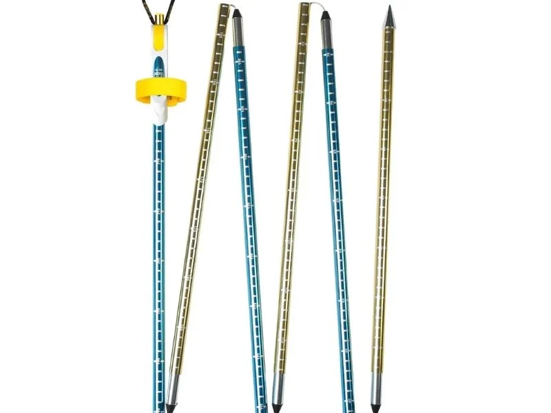Graduated aluminum snow probe assembled