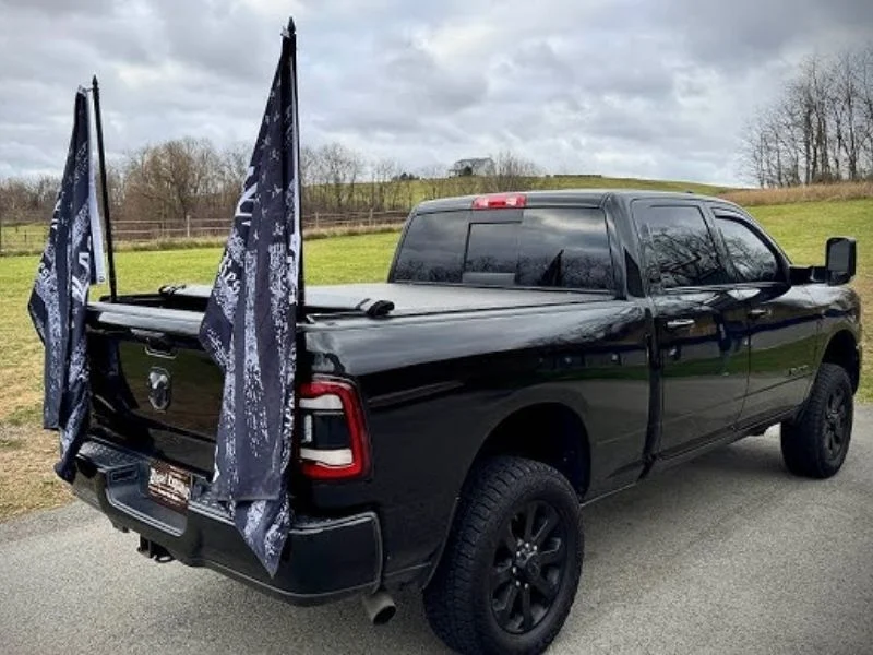 Clamp-on tailgate flag pole kit