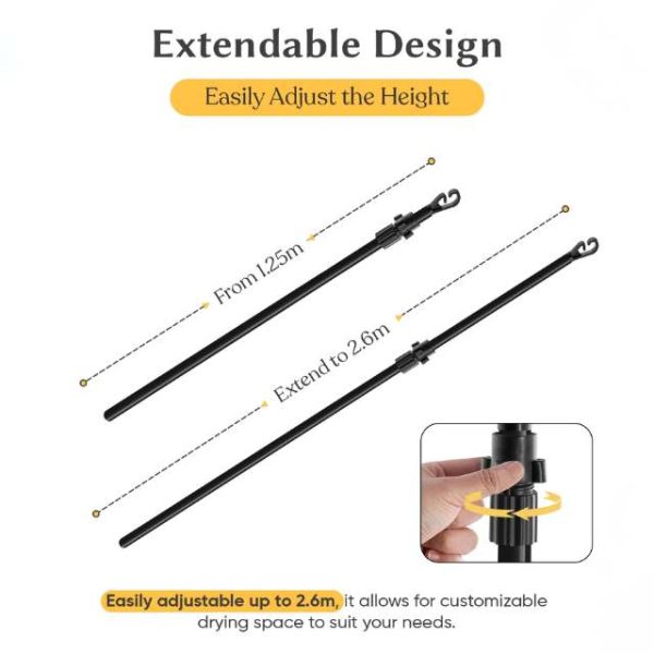 2.6m Telescopic Washing Pole