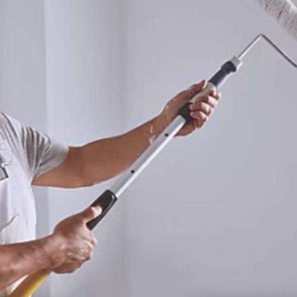 Button-Lock Extension Pole for Painting