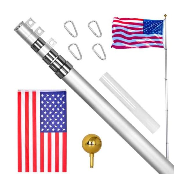 Portable & Collapsible Telescoping Flag poles