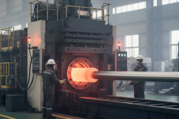 aluminum extrusion press machine hydraulic billet industrial workshop