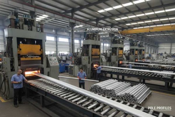 aluminum extrusion production line manufacturing telescopic pole aluminum tubes